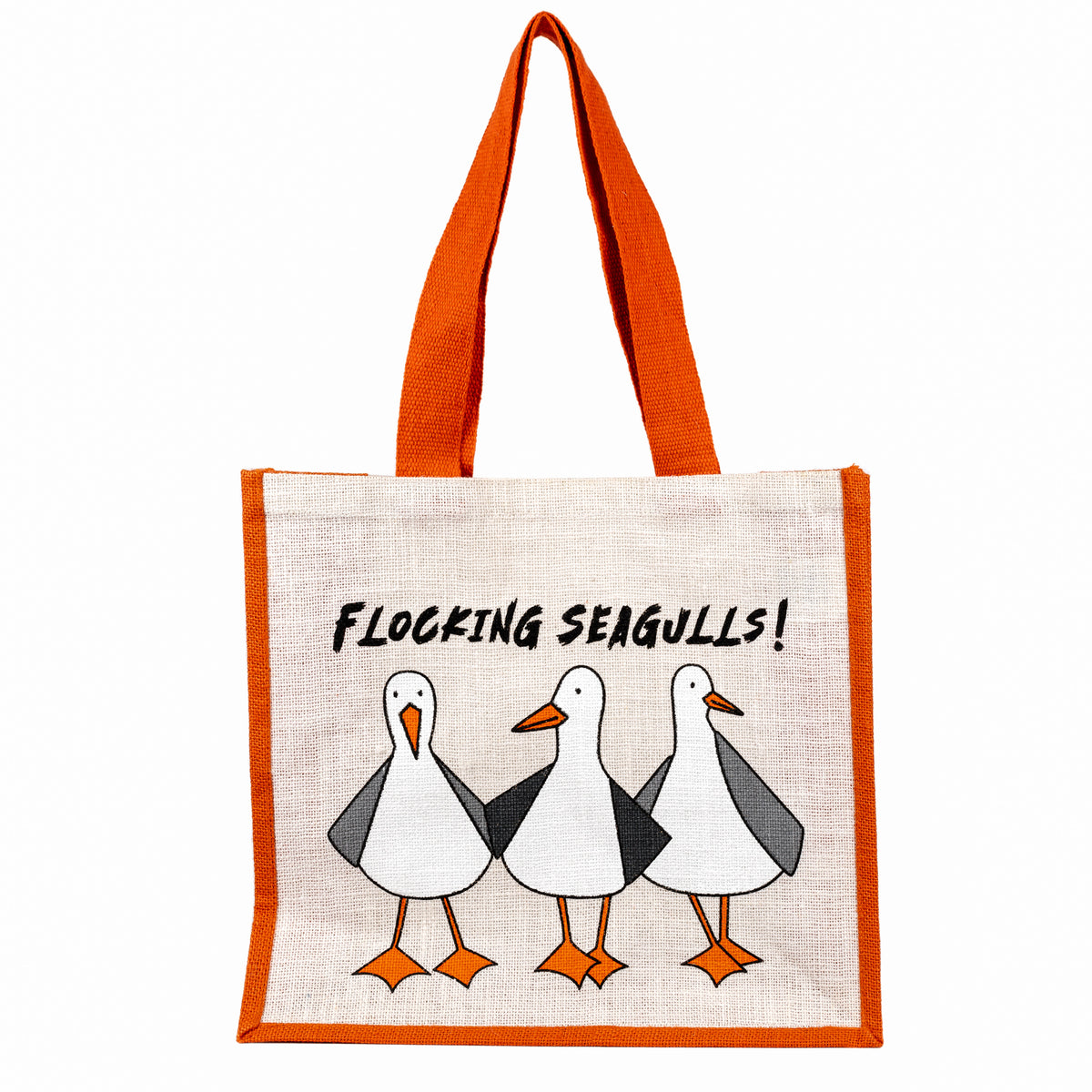 FLOCKING SEAGULLS! Jute Bag – Gone Crabbing