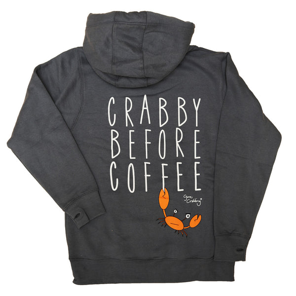 Crabby Before Coffee Hoodie - Denim